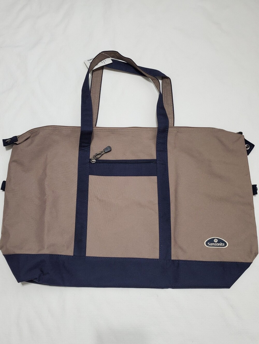 Samsonite Yacht Tote Tan Blue Large NEW
